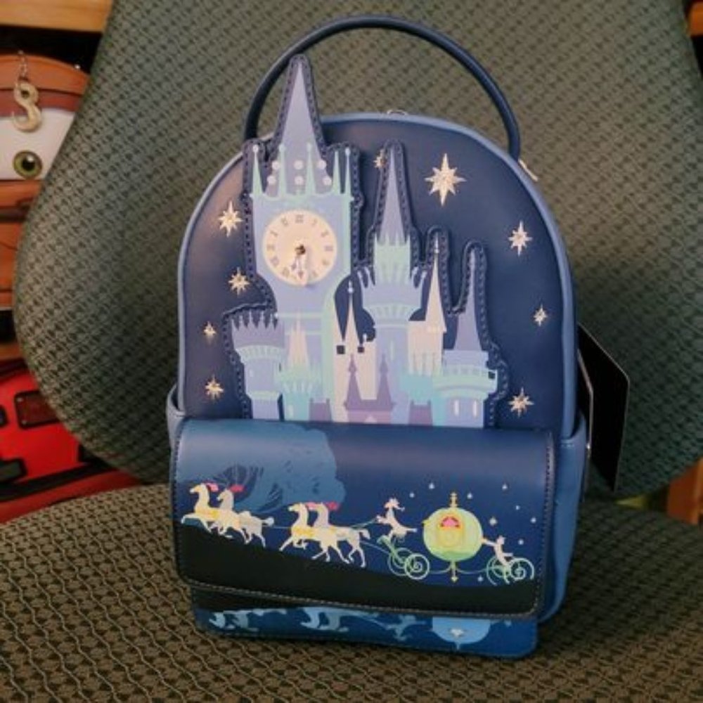 Disney Cinderella Night Castle Loungefly Mini Backpack